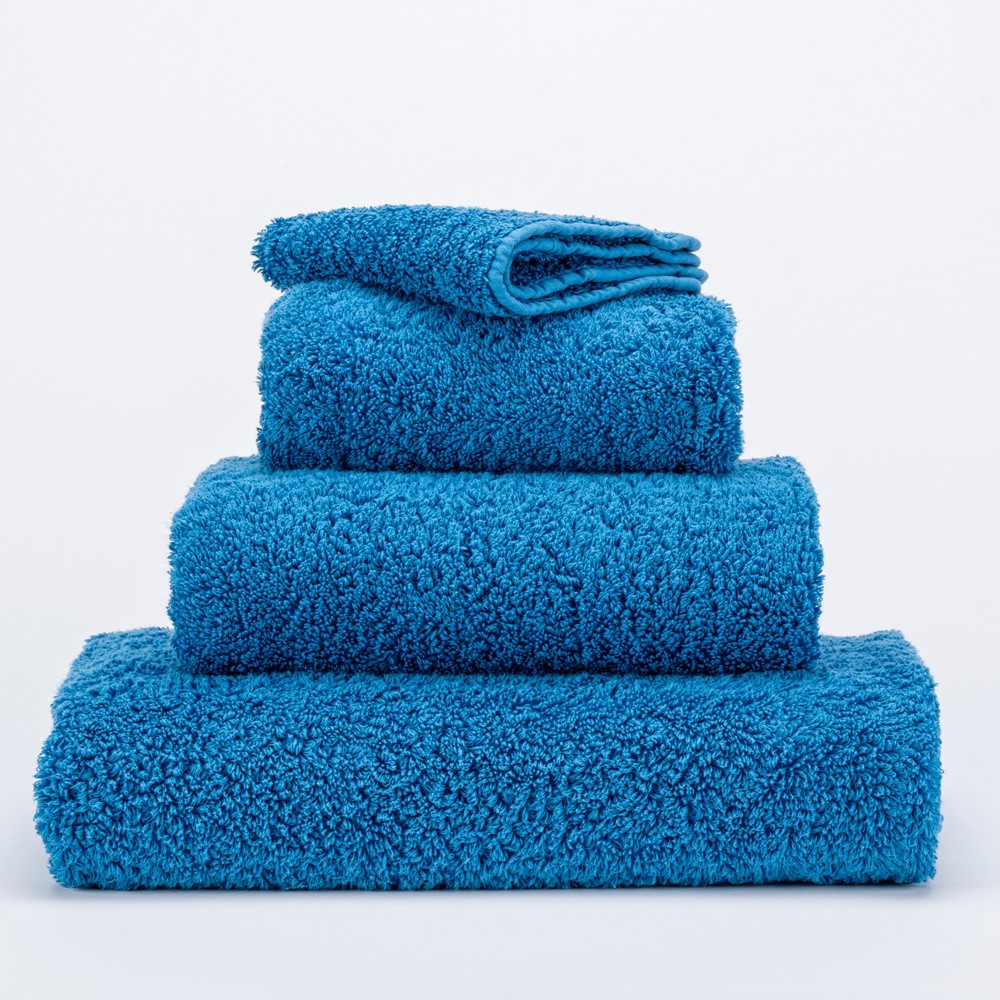 Super Pile Plain Bathroom Towels by Designer Abyss & Habidecor 336 in Ocean Blue